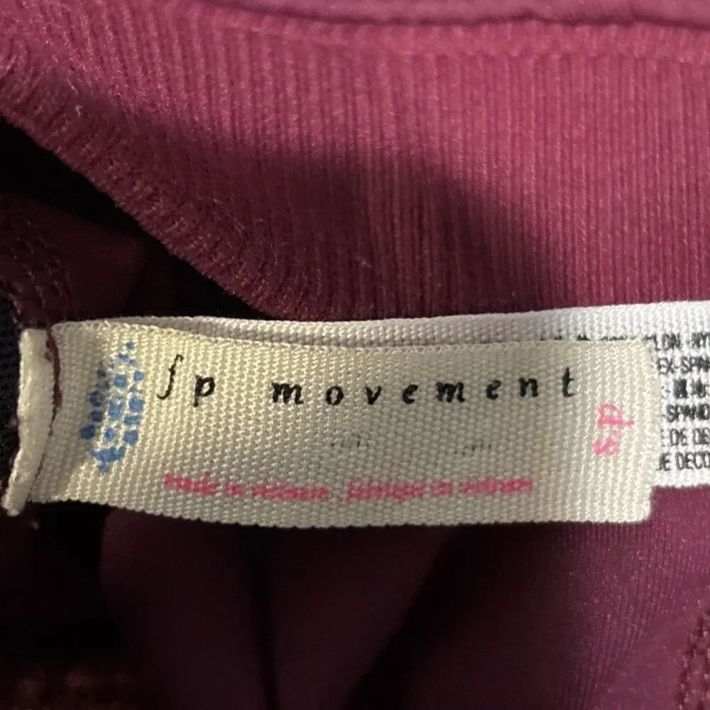 Free People Movement Freestyle Sports Bra Maroon Size Small Gym Running Workout